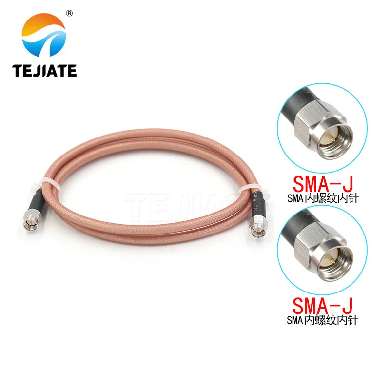 1PC SMA male to SMA male high-frequency adapter line SMA to SMA connecting line SMA-JJ stainless steel RF line RG142 coaxial lin