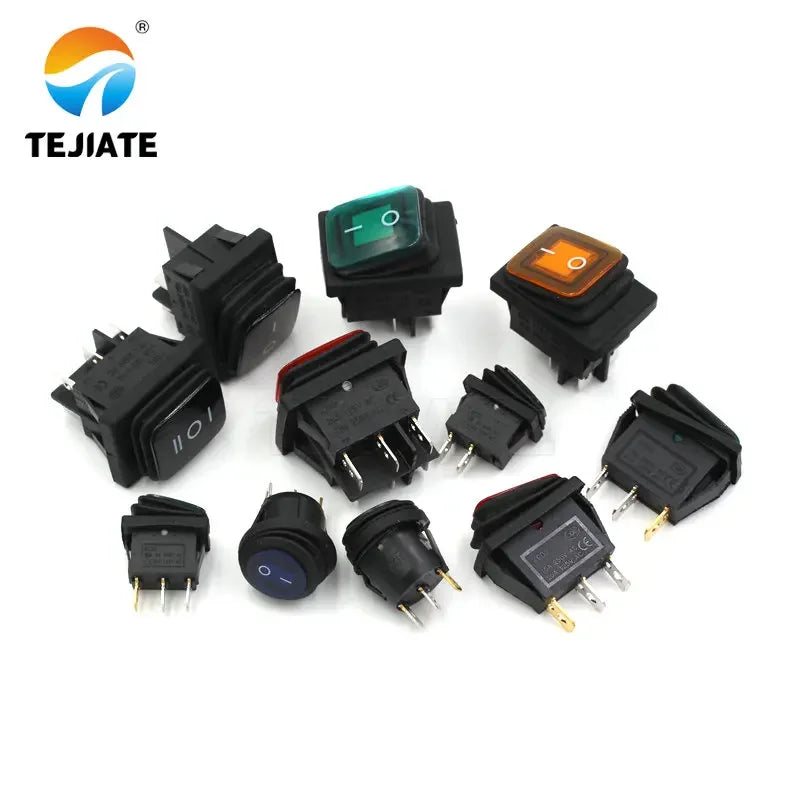 1PCS Toggle Switch KCD3 Ship Type Rocker 3 Feet 2 Gear Waterproof Boat Shaped High Current Power Microswitch Electronic