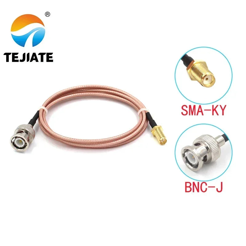 1PCS TEJIATE Adapter Cable BNC To SMA BNC-J Convert SMA-KY 8-90CM 1 1.5 2M Length Connector RG316 Wire