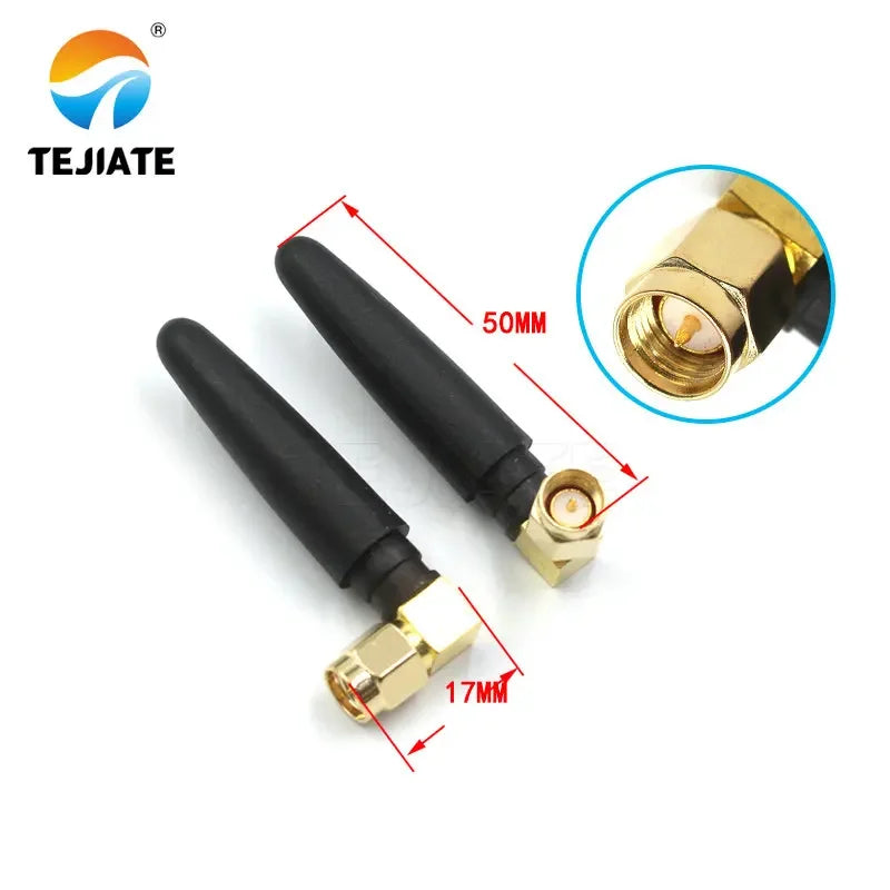 5PCS 2.4G Antenna SMA Straight Header/Bent Header Inner Pin/Inner Hole  5CM  WIFI WLAN Adapter Black Pepper