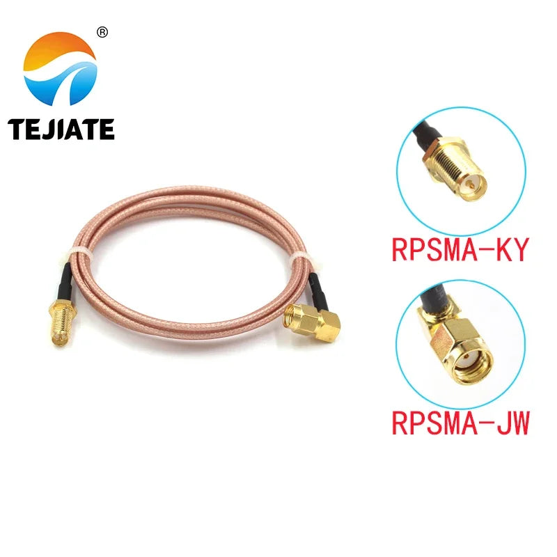 1PCS TEJIATE Adapter Cable RPSMA To RPSMA Type RPSMA-JW Convert RPSMA-KY 8-90CM 1M 1.5M 2M Length Connector RG316 Wire