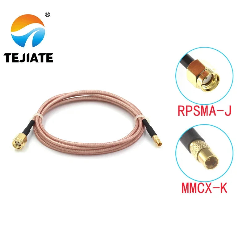 1PCS TEJIATE Adapter Cable MMCX To SMA MMCX-K Convert RPSMA-J 8-90CM 1M 1.5M 2M Length Connector RG316 Wire