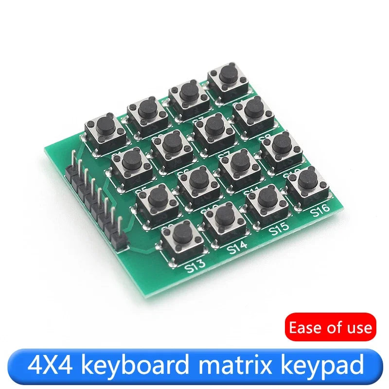 4X4 matrix keyboard, 16-button micro switch, single-chip external expansion keyboard, not a membrane keyboard