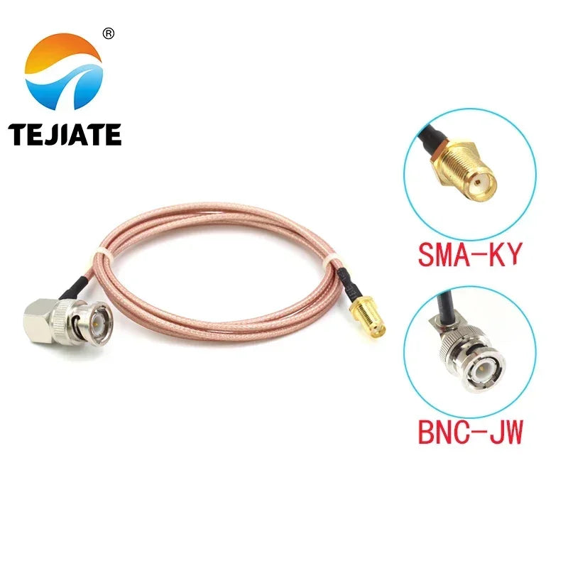 1PCS TEJIATE Adapter Cable BNC To SMA BNC-JW Convert SMA-KY 8-90CM 1 1.5 2M Length Connector RG316 Wire