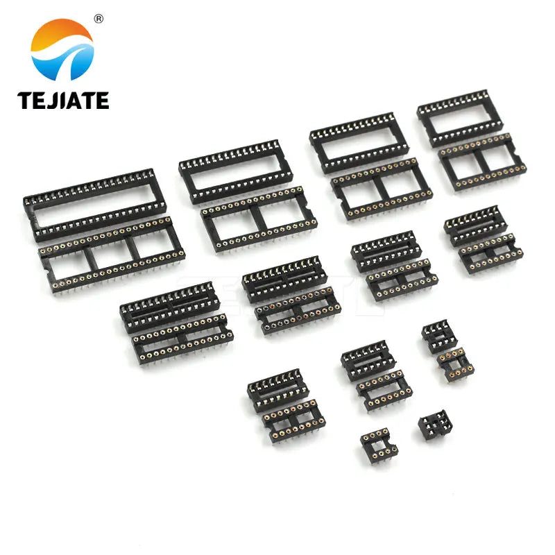 10PCS IC Sockets DIP6 DIP8 DIP14 DIP16 DIP18 DIP20 DIP24 DIP32 DIP28 DIP40 pins Connector DIP Socket 6 8 14 16 18 20 24 28 40Pin