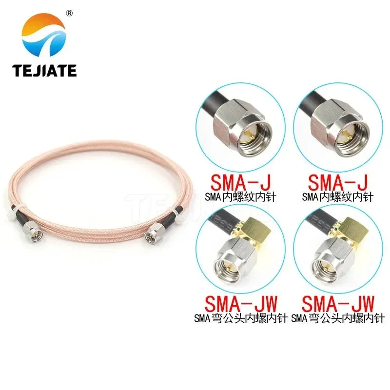 1PCS SMA to SMA coaxial RF wire, stainless steel SMA-JJ/JW 6G high-frequency signal, RG316 connection wire, SMA public to public