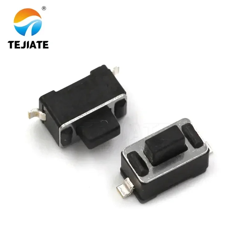 50PCS Patch Direct Insertion Horizontal-type 2 Feet Touch Key Microswitch Copper 2 Foot Side Press Button Switch 3*6*5MM Bracket