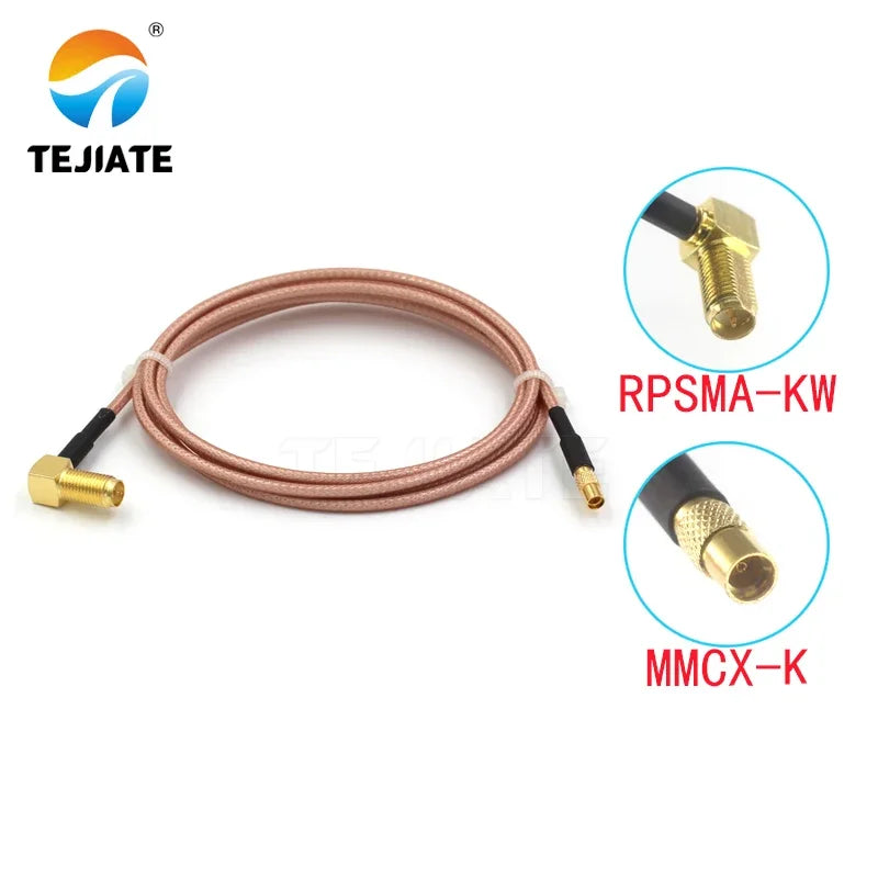 1PCS TEJIATE Adapter Cable MMCX To RPSMA Type MMCX-K Convert RPSMA-KW 8-90CM 1M 1.5M 2M Length Connector RG316 Wire