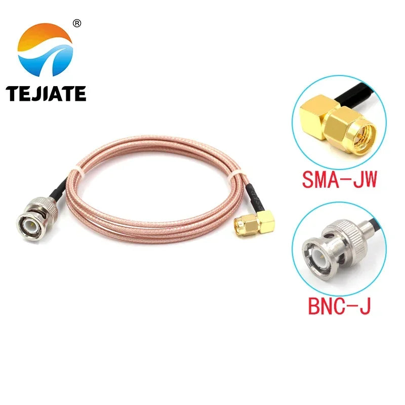 1PCS TEJIATE Adapter Cable BNC To SMA Type BNC-J Convert SMA-JW 8-90CM 1M 1.5M 2M Length Connector RG316 Wire