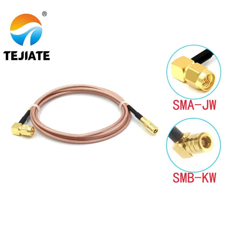 1PCS TEJIATE Adapter Cable SMB To SMA Type SMB-KW Convert SMA-JW 8-90CM 1M 1.5M 2M Length Connector RG316 Wire