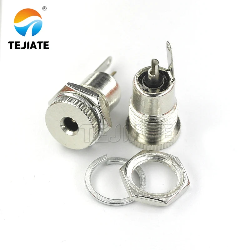 DC099 5.5 mm x 2.1mm DC Power Jack Socket Female Panel Mount Connector Metal DC-099 Open Hole 11MM 5.5*2.1 5.5*2.5 3.5X1.3MM