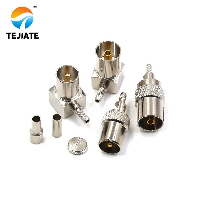 1PCS TV-K/J/JW/KW-1.5 Open Head Elbow Right Angle Female and Male 90 Degrenn Nickelplated RF Coaxial Connector