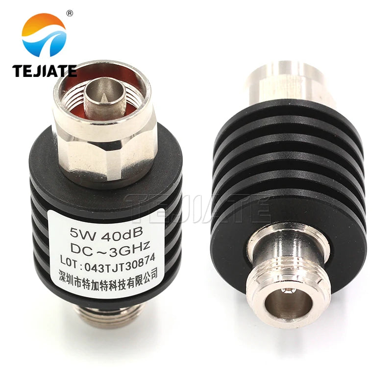 1PCS N-JK 5W RF Coaxial Male and Female Attenuator Frequency Fixed Connector 1DB to 40DB