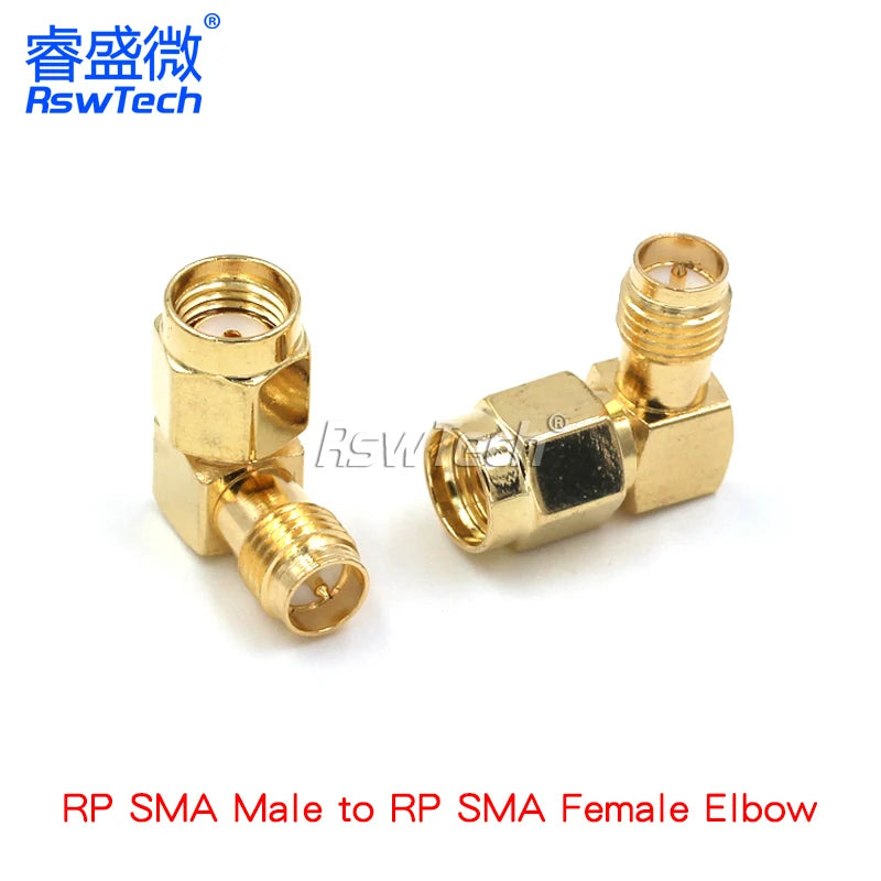 1PCS Double Way/Double Inverse SMA Connector RPSMA-JJ KK JWK KKF KKY Inner Screw Inner Hole/Inner Pin L Type Adapter