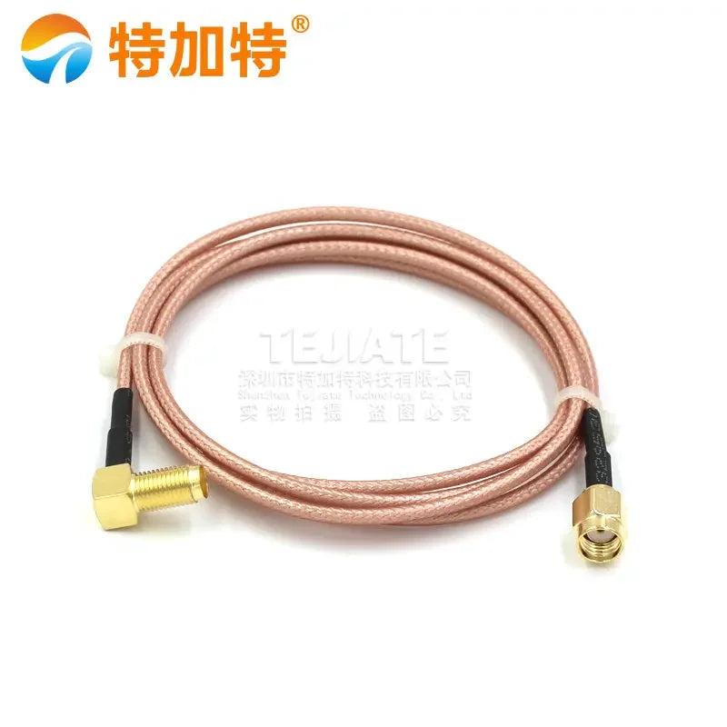 1PCS TEJIATE SMA Bent Female Header Outer Screw Inner Hole/Pin To SMA Inner Screw Inner Hole RG316 Coaxial Wire 0.08~2M