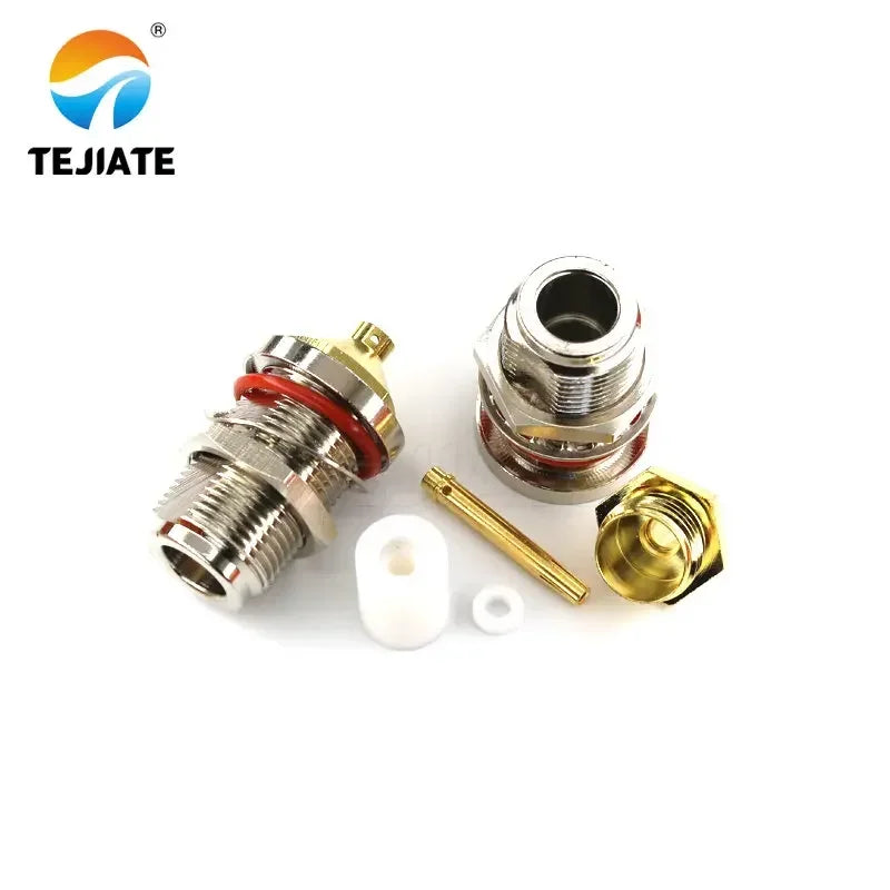 1PCS SMA RPSMA N Connector Male Header Srtaight/Bent Header Half Flexible Steel Welding Adapter Match For RG141/402