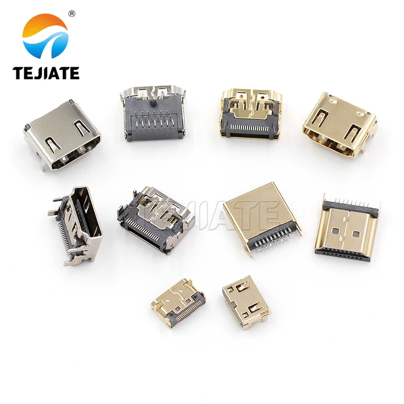 HDMI high-definition connector male splint female seat ordinary gold-plated 19P1.6 splint male HDMI plug