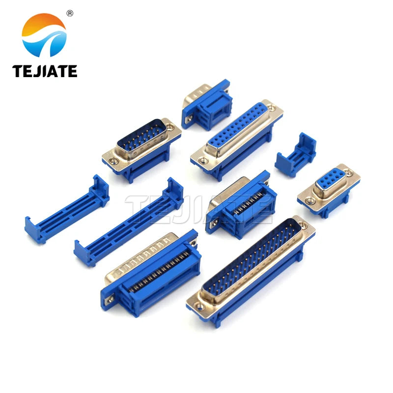 DIDC-DB9/15/25/37P solderless pressure wire socket, male and female, flat wire connector, serial port pinhole
