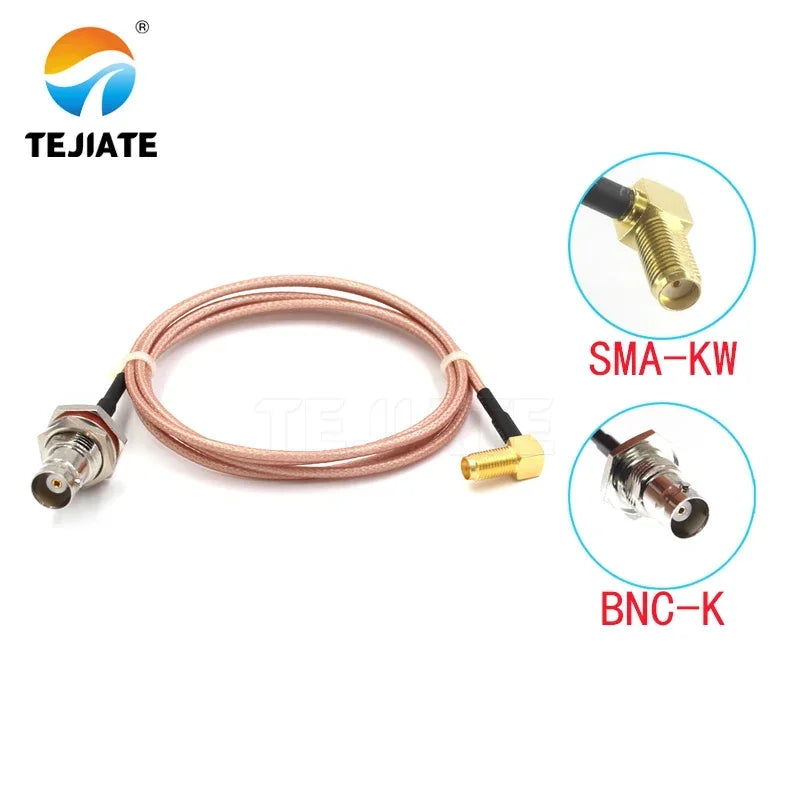 1PCS TEJIATE Adapter Cable BNC To SMA Type BNCK Convert SMAKW 8-90CM 1M 1.5M 2M Length Connector RG316 Wire