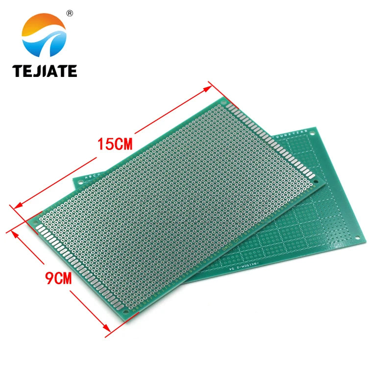 PCB circuit board universal board single-sided tin spray green oil glass fiber experimental board hole board welding 9*15