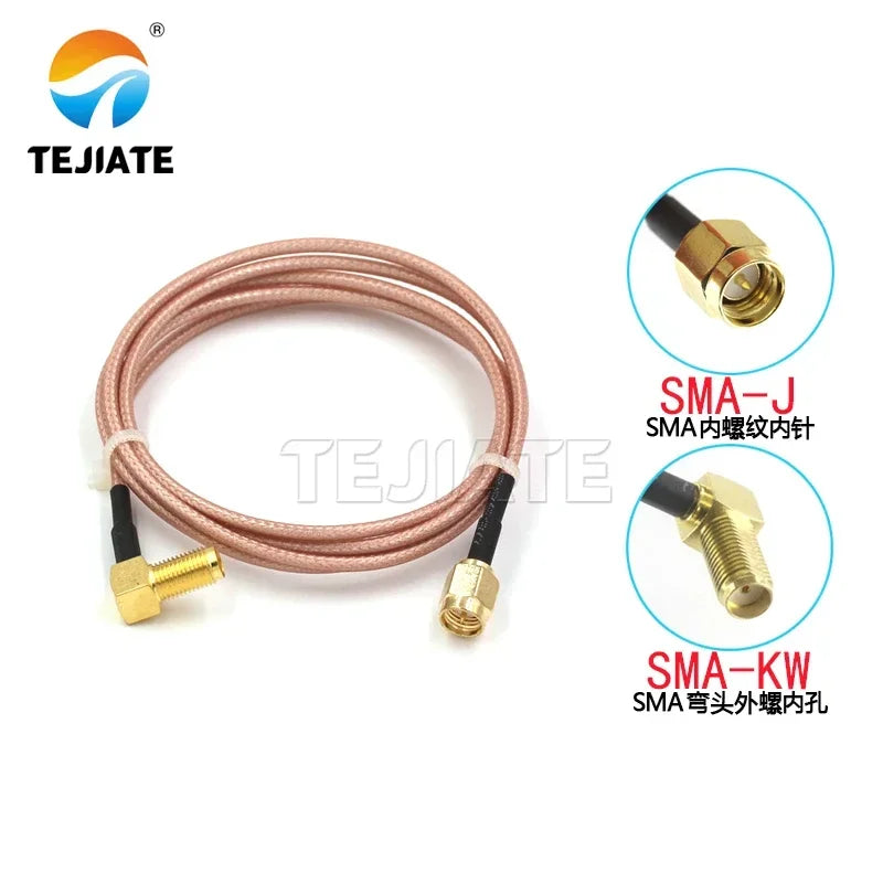 1PCS SMA RF Adapter Cable RG316 Extension Cable Male Head Inner Pin To SMA Bent Female Head Inner Hole/pin SMA-JKW
