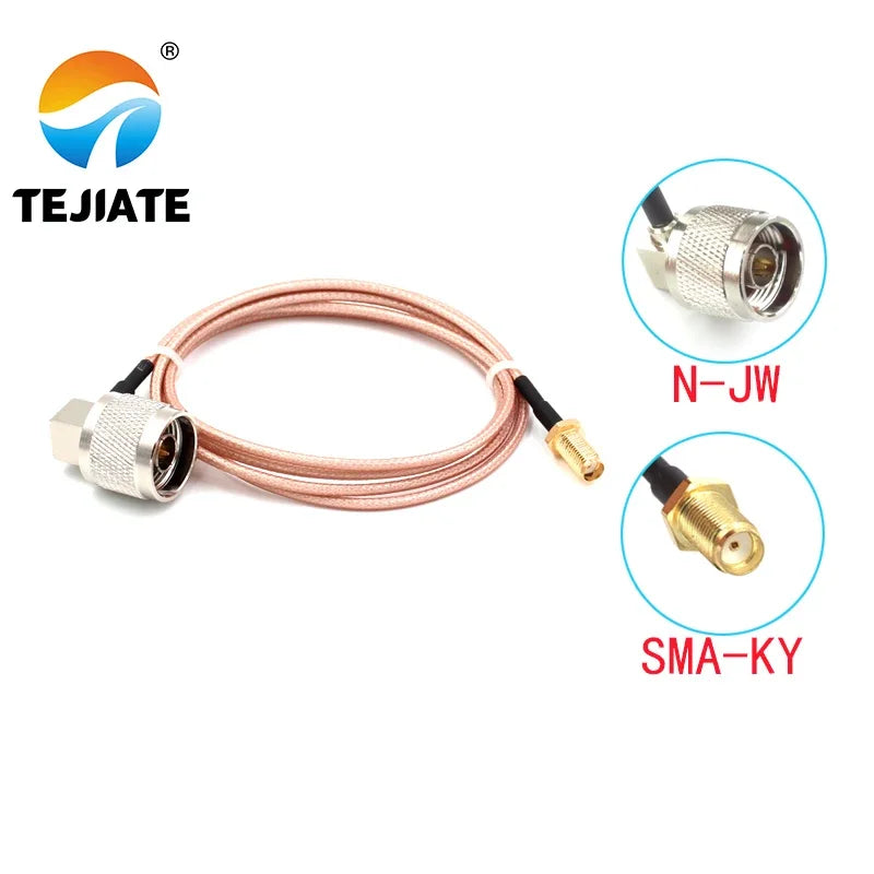 1PCS TEJIATE Adapter Cable SMA To N Type SMA-KY Convert N-JW 8-90CM 1 1.5 2M Length Connector RG316 Wire