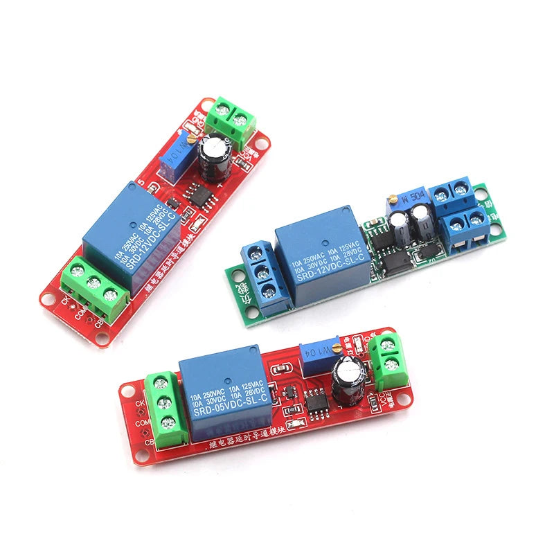 12V Delay Disconnect Relay Module 1 On Switch 5V Delay Adjustable (1-10 seconds)