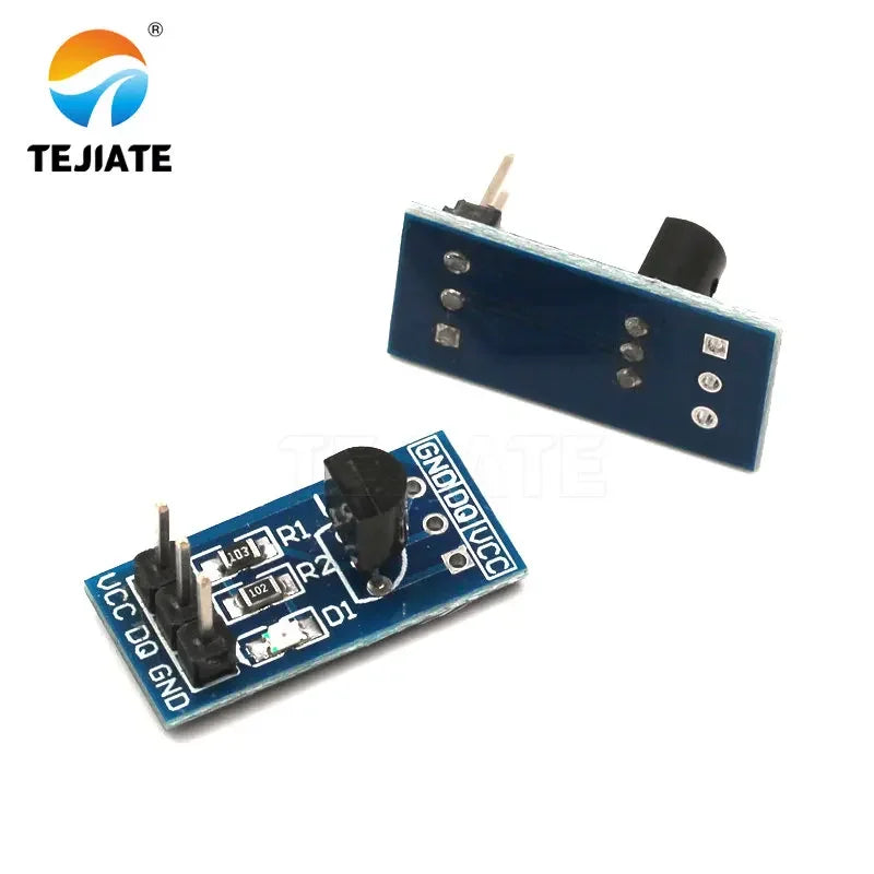 1PCS temperature sensor DS18B20 probe module electronic diy kit ds18b20 chip waterproof wire 1 2 3M stm32 drduion learn board
