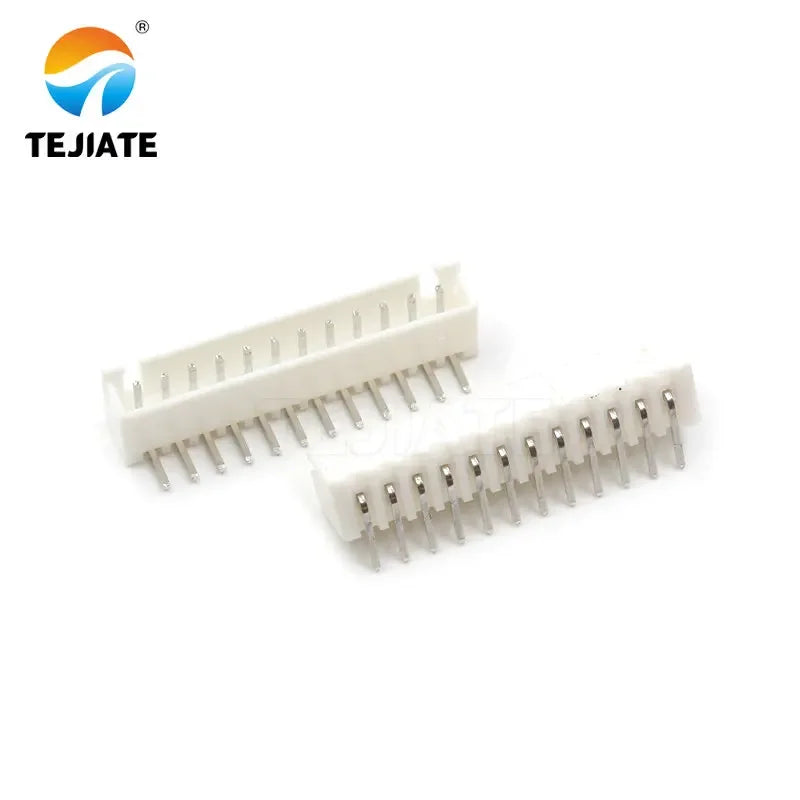 50PCS Bent Pin Holder Connection Terminal XH2.54 2/3/4/5/6/7/8/9/10/12P 2.54mm Spacing 90° Connector Electronic Adapter White