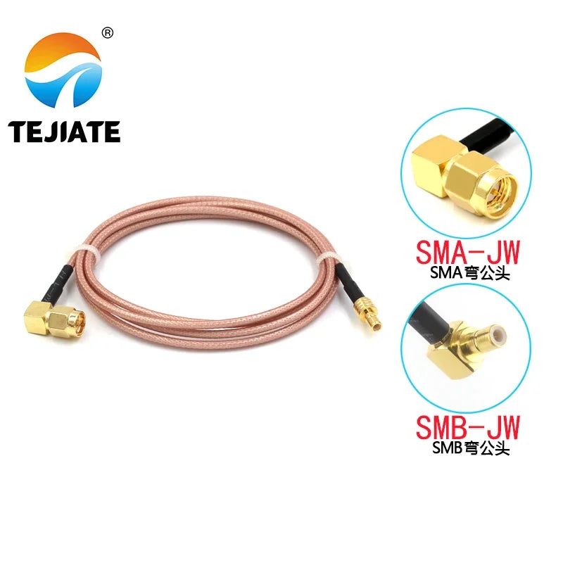 1PCS TEJIATE Adapter Cable SMB To SMA Type SMB-JW Convert SMA-JW 8-90CM 1M 1.5M 2M Length Connector RG316 Wire