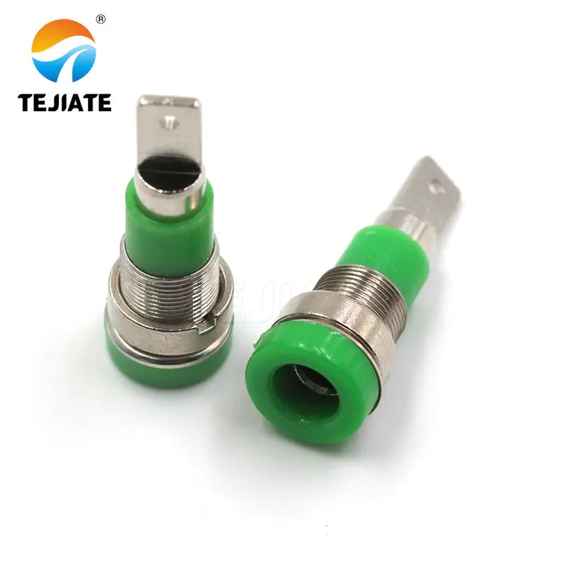1PCS 4mm 2mm Banana Socket 4MM 2MM Panel Socket Pure Copper Insulated Wiring Terminal Banana Female Head Hole