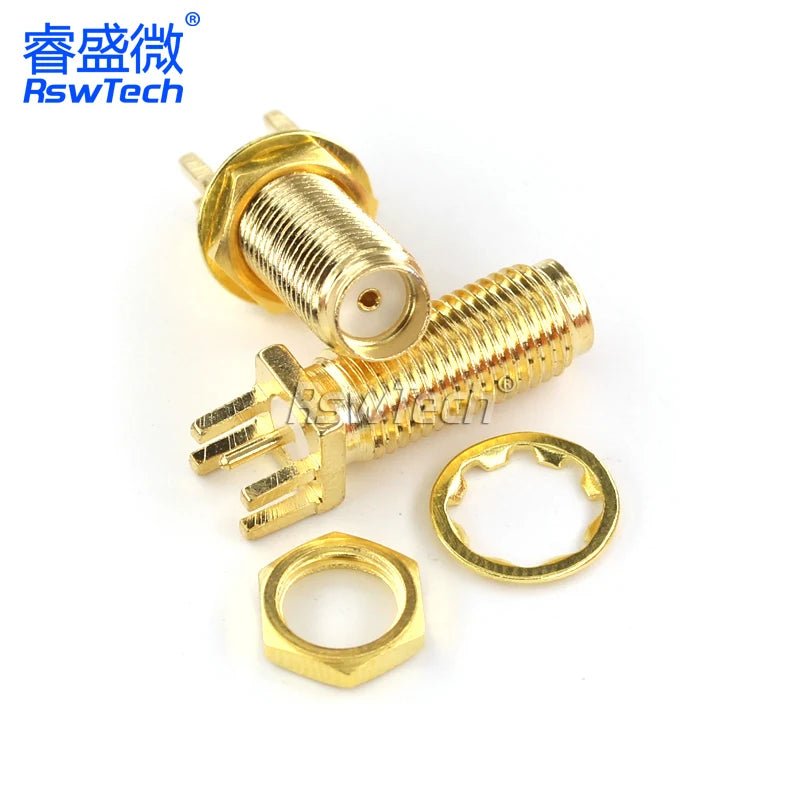1PCS SMA-KE Connerctor SMA-KWE Adapter Straight /Bent Header Square/Skew Foot Base Outer screw Inner Pin/Hole Type