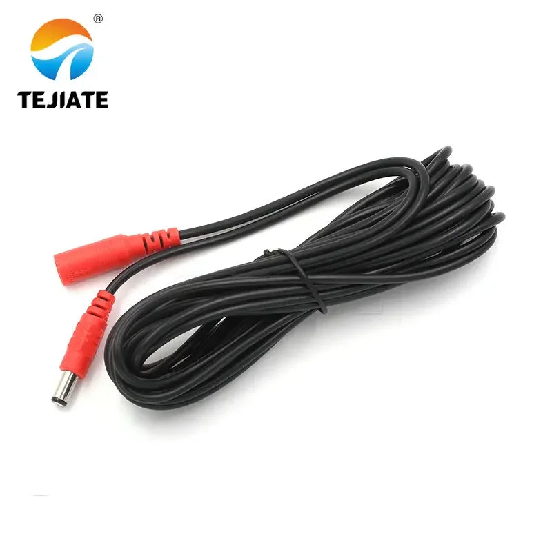 2PCS 12V female head line male head DC5.5*2.1 connection line plug connector monitoring power cord 24V one minute drag two three