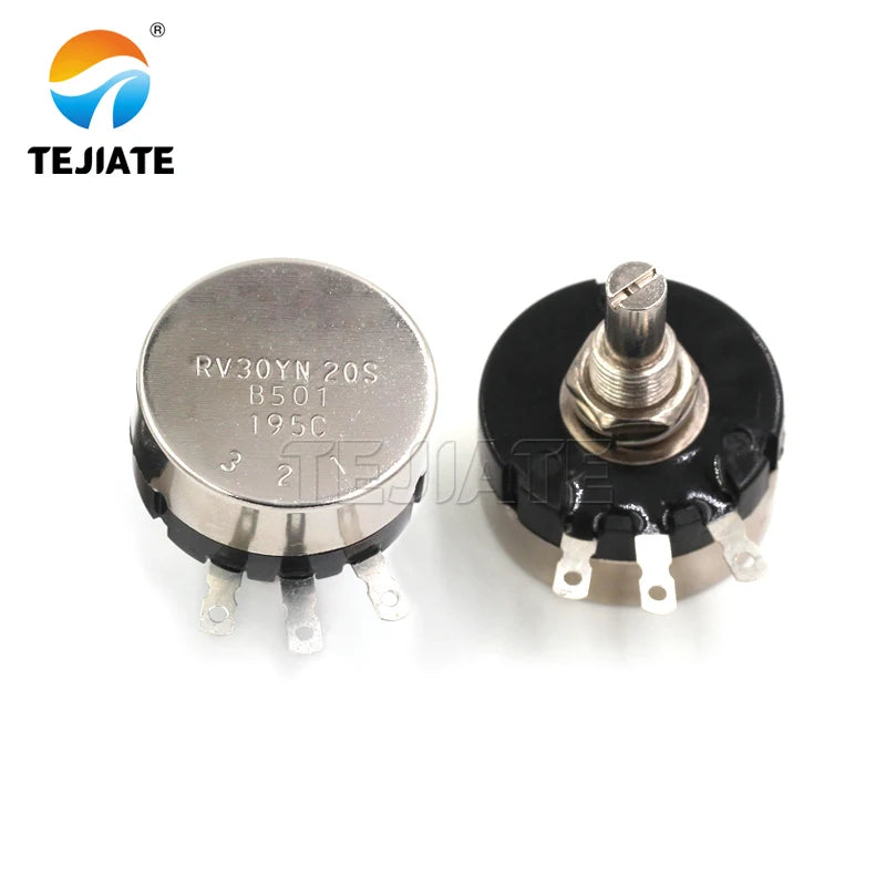 1PCS RV30YN20S 3W single-turn carbon film potentiometer + scale plate + knob B103 B502 B504 10K 5K