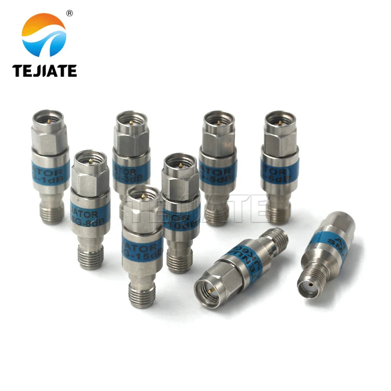 1PCS SMA attenuator SMA-JK male female 2W RF fixed coaxial attenuator 3DB 5DB 6DB to 30DB connector