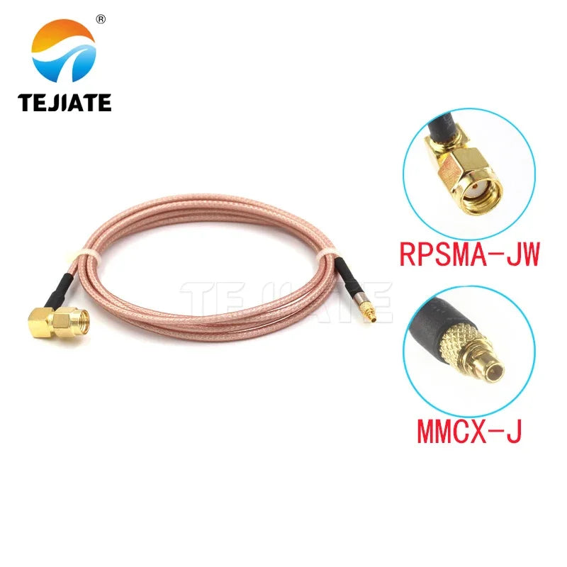 1PCS TEJIATE Adapter Cable MMCX To RPSMA Type MMCX-J Convert RPSMA-JW 8-90CM 1M 1.5M 2M Length Connector RG316 Wire