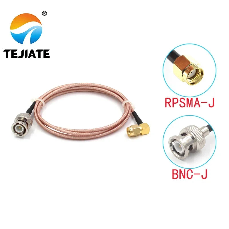 1PCS TEJIATE Adapter Cable RPSMA To BNC RPSMA-J Convert BNC-J 8-90CM 1M 1.5M 2M Length Connector RG316 Wire