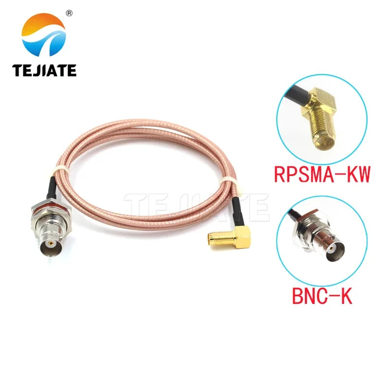 1PCS TEJIATE Adapter Cable BNC To RPSMA Type BNC-K Convert RPSMA-KW 8-90CM 1M 1.5M 2M Length Connector RG316 Wire