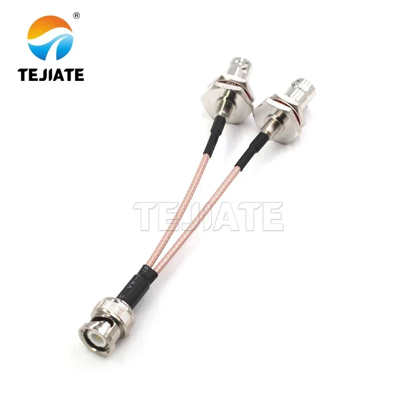 BNC Male Female To Two BNC Adapters 10cm RG316 Cable