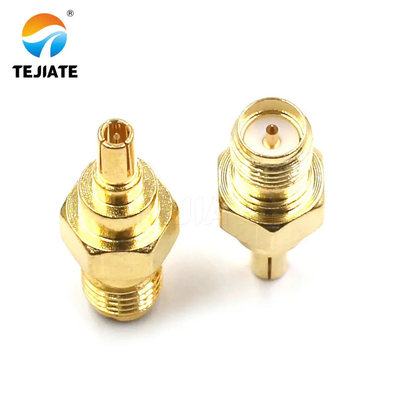 2PCS RF Coaxial Adapter SMA/CRC9 3G/4G Bent Header Antenna Gold-plated Nickel-plated