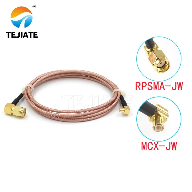1PCS TEJIATE Adapter Cable MCX To RPSMA Type MCX-JW Convert RPSMA-JW 8-90CM 1M 1.5M 2M Length Connector RG316 Wire