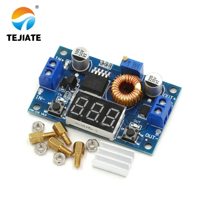 1PCS DC-DC Adjustable Step-down Module Digital-display  5A High-power 75W Better Than 2596 With Voltmeter