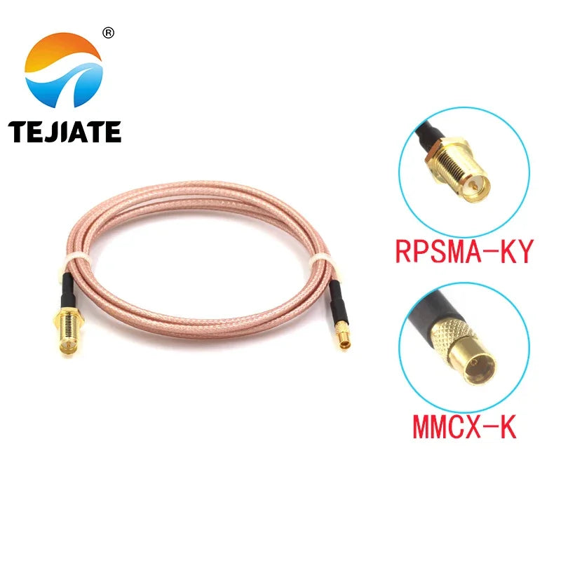 1PCS TEJIATE Adapter Cable MMCX To RPSMA Type MMCX-K Convert RPSMA-KY 8-90CM 1M 1.5M 2M Length Connector RG316 Wire