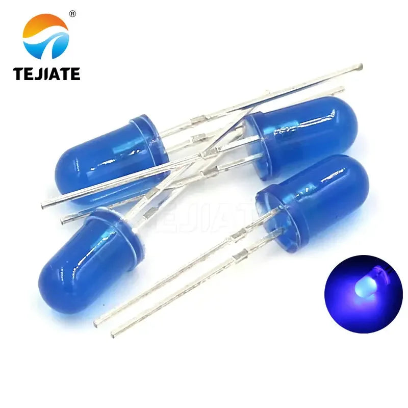 50PCS / 1Lot TEJIATE 5MM LED Lamp Full Double Color White Red Yellow Blue Green Purple Fast Response Long Using Life