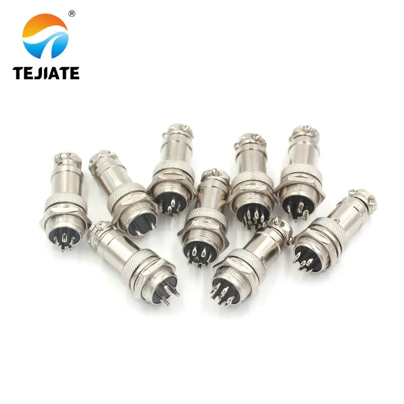 1 set of aviation plug GX16-2P/3P/4P/5P/6P/7P/8P/9P core 16mm socket aviation plug + socket