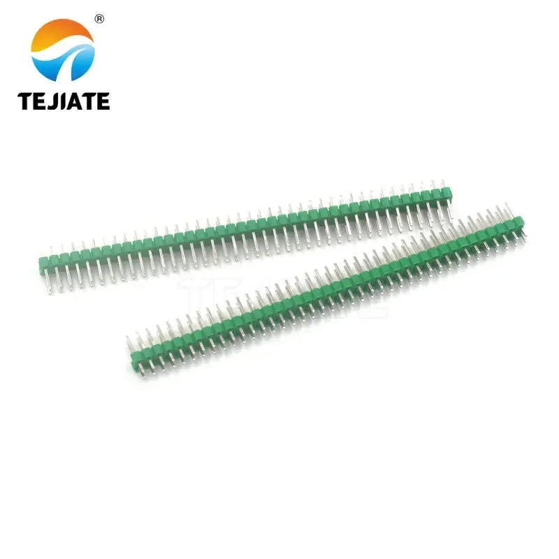 5PCS Double Row 2*40P Straight Pin Copper Foot Spacing 2.54MM Black/White/Blue/Red/Green/Yellow Plastic Connector Kit