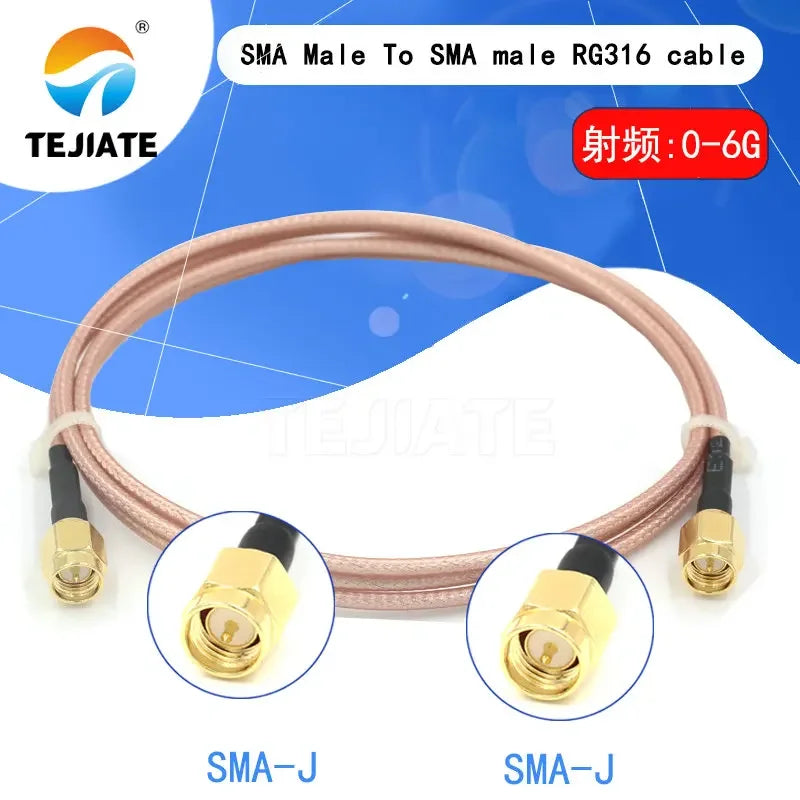 SMA Male To SMA Male RG316 Cable Assembly Jumper Pigtail 5cm/10/15/30/50cm/1m SMA Plug Crimp FPV RG316 Cable 50ohms