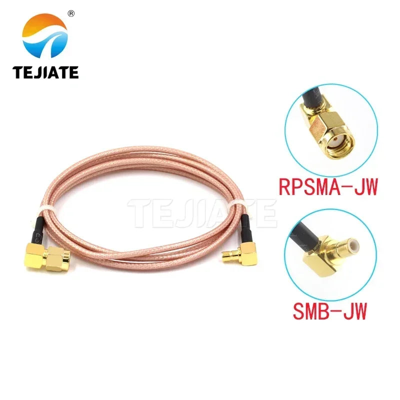 1PCS TEJIATE Adapter Cable SMB To RPSMA Type SMB-JW Convert RPSMA-JW 8-90CM 1M 1.5M 2M Length Connector RG316 Wire