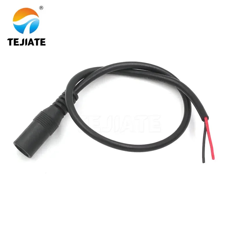 2PCS 12V female head line male head DC5.5*2.1 connection line plug connector monitoring power cord 24V one minute drag two three