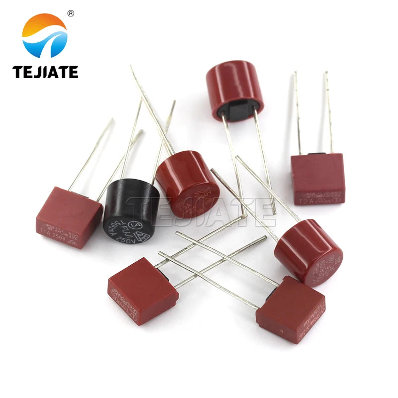 10PCS 382 circular fuse T0.5/2/3/3.15/5/6.3A 250V commonly used power fuse, various slow melting fuses, LCD PCB matching